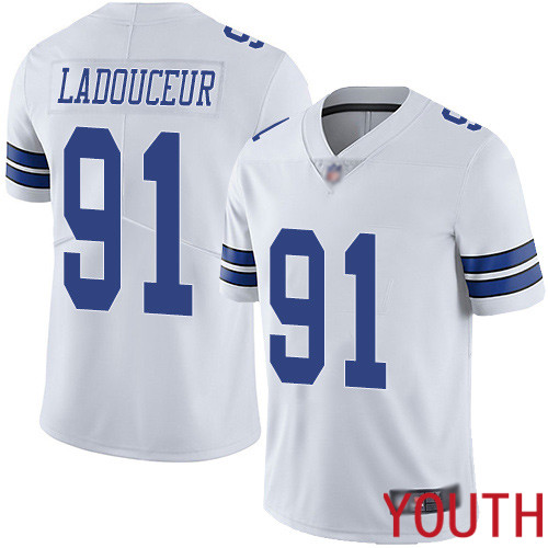 Youth Dallas Cowboys Limited White L. P. Ladouceur Road #91 Vapor Untouchable NFL Jersey->women nfl jersey->Women Jersey